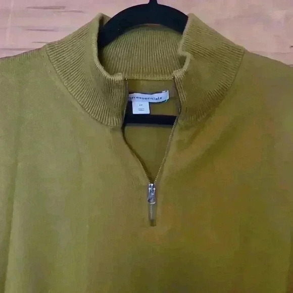 Olive 1/4 Zip Sweater - Picture 3 of 6